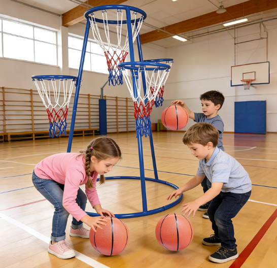 Toy Zilla 4 Hoop Basketball Set for Toddlers