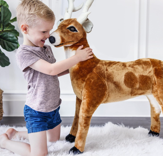 Toy Zilla Giant Deer - Lifelike Stuffed Animal