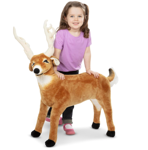 Toy Zilla Giant Deer - Lifelike Stuffed Animal
