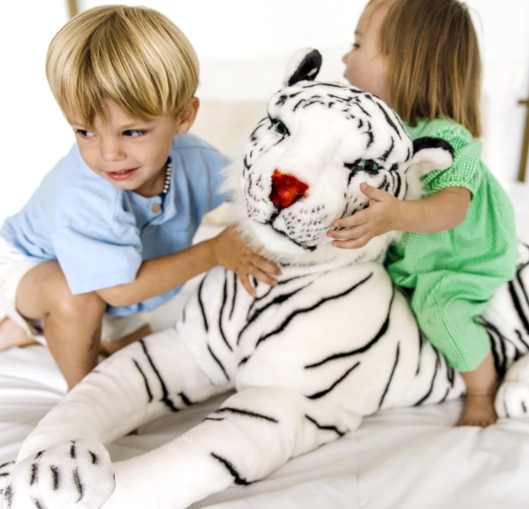 Toy Zilla Giant Siberian White Tiger Stuffed Animal Plush Toy