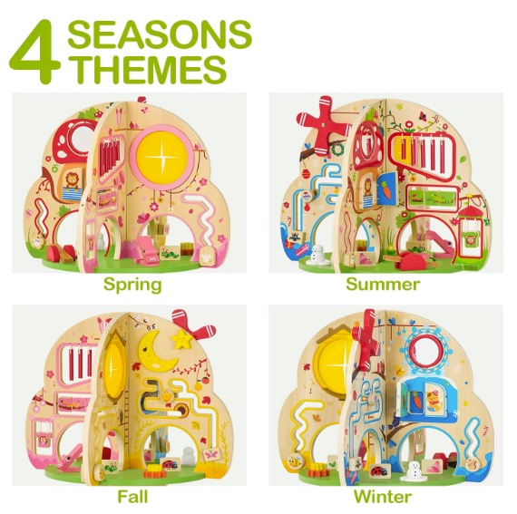 Toy Zilla Wooden Tree Activity Center
