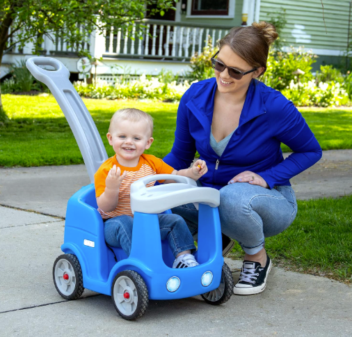 Toy Zilla Roll and Stroll Quiet Ride-On Toddler Toy Push Car