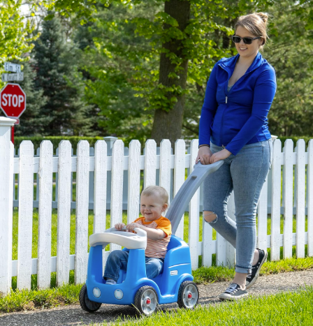 Toy Zilla Roll and Stroll Quiet Ride-On Toddler Toy Push Car